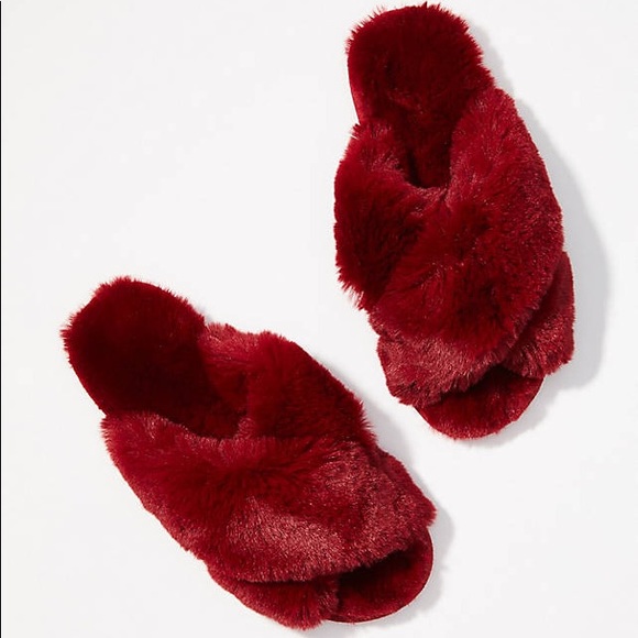 LOFT Shoes - LOFT | Faux fur slide slippers